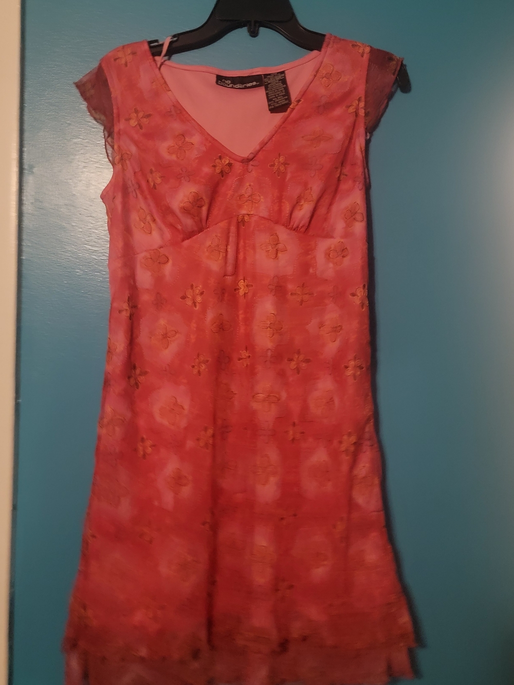No Boundaries Geranium Pink Dress with Contrast Trim